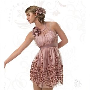 Elegant Pink Floral Dress